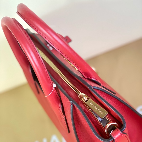 Michael Kors Small Avril Satchel Crossbody Red - Picture 3 of 9